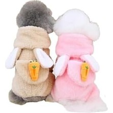 Havuçlu Polar Köpek Kıyafeti Pembe L