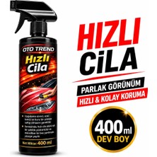 Oto Trend Hızlı Cila Sprey 400 ml – Araç Boya Parlatıcı, Hızlı ve Kolay Uygulama, Parlak Koruma