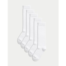 Marks & Spencer 5'li Freshfeet™ Diz Altı Çorap (2-11 Yaş)
