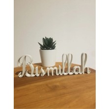 Hivhestin Bismillah Yazılı Modern 3D Dekoratif Masa ve Raf Aksesuarı