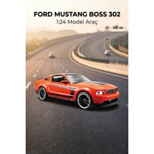 Farbu Oyuncak Maisto Lisanslı Die Cast Metal Ford Mustang Boss 302 1:24 Kaputu Ve Kapıları Açılan Model Oyuncak Araba