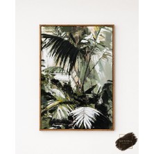 Mevida Curated Art Tropikal Yağmur Ormanı | Dokulu Tablo 60X90 cm Mdf Çerçeveli Dekoratif Duvar Tablosu
