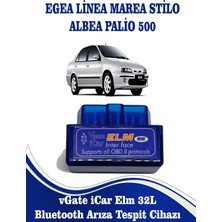 Vgate İcar Fiat Egea Linea Doblo Fiorino Marea Albea Palio 500 Stilo Uyumlu Elm 327 uyumlu Arıza Tespit Cihazı