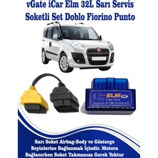 Vgate İcar Fiat Doblo Fiorino ve Punto Modeller İçin Elm Ariza Tespiİt Cihazi + Sarı Servis Soketi