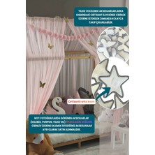 Miniden Toz Pembe Çift Perdeli Montessori Yatak Cibinliği Ergonomik Yapı ile Güvenli Oyun Alanı