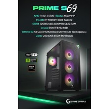 Game Garaj Prime S69 Amd R7 5700 32GB Ram 1tb SSD RTX5060TI 16GB Freedos Oyuncu Oem Paket