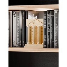 Hivhestin Dekoratif Roma Tapınağı Tasarımlı Book Nook Kitaplık Lambası ve Kitap Ayracı