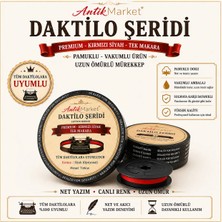 Antik Market Premium Daktilo Şeridi Kırmızı Siyah Tek Makaralı