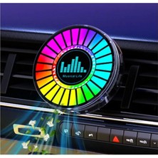 Araç Içi Oto Koku Hazneli Bluetooth Rgb Sese Duyarlı Şarjlı Ortam Müzik Ritim Aydınlatması 1 Adet