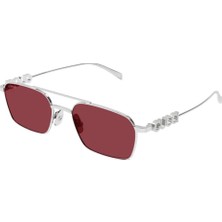 Gucci Gg 1804S 004 54 Unisex Kare Gri Metal Güneş Gözlüğü