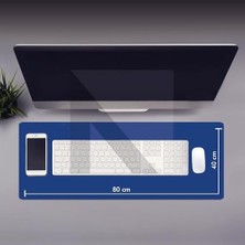 Vuralsin38 Gaming Oyuncu Mouse Pad, Kaymaz Taban Gamer Mousepad, Masa Koruyucu Masa Matı, Ofis Tipi Klavye ve Fare Altlığı (Mavi, 80X40 cm - Xl)