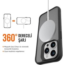 Vuralsin38 Bix 16 Carbon Fiber Magsafe Kılıf Anti-Şok Teknolojili Kamera ve Ekran Korumalı