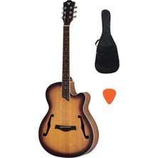 Valler AG213 C Cutaway Akustik Gitar 650 cm Uzunlukta Profesyonel Kullanım İçin Meranti ve Ladin