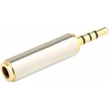 Vuralsin38 2.5mm Erkek 3.5mm Dişi 4 Boğum 3 Çizgi Kulaklıklı Mikrofon Çevieici