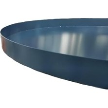 Metal Saksı Altlığı Iç Dış Saksı Altlığı Dekoratif Saksı Altı Çap 58 cm Derinlik 3,5 cm Rengi