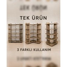 Tok-Co 270° Ayarlanabilen Kitaplık Raf Iç Bükey & Dış Bükey & Düz Kullanım