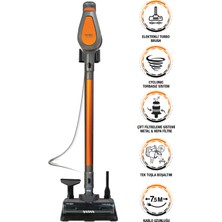 Fantom Pluto P 6000 Cyclone Dikey Elektrikli Süpürge Antrasit