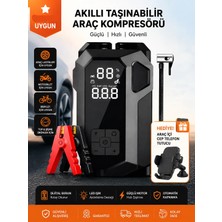 Qifit Akü Takviye 16000MAH Kamp Araba Lastiği  Çadır Şişirme Powerbank Telefon Şarj Etme 1000A Tepe Akımı Çantalıı