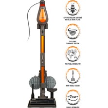 Fantom Pluto P 6100 Plus Cyclone Elektrikli Moplu  Dikey Süpürge Antrasit