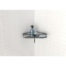 MN3006PALOMA Alu. Banyo Rafı Tekli Mat Eloksal, Eloksal Siyah