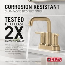Vuralsin38 Nicoli Banyo Bataryası, Şampanya Bronz, 2 Kulplu, 3 Delikli, Stil, Watersense