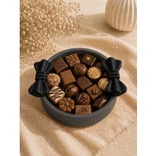 Gizem Design Products Fiyonk Kase - Şekerlik - Çikolatalık Koyu Gri