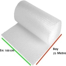 Vuralsin38 Balonlu Naylon 100CM x 25MT (En: 100 Cm, Boy: 25MT.) Üç Katlı Eşya Koruma Ambalajı, Pat Pat