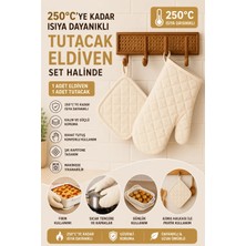 Fırın Eldiveni Fırın Tutacağı Premium Isı Geçirmez Mutfak Eldiveni Tutacak Isıya Dayanıklı Eldiven