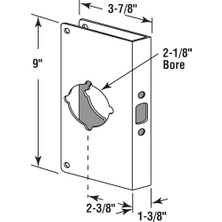 Security U 9585 1-3/8" x 9" Kalın Paslanmaz Çelik, 2-1/8" Kilit ve Kapı Güçlendirici, 1-3/8