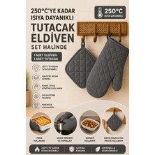 Miabella Home Fırın Eldiveni Fırın Tutacağı Premium Isı Geçirmez Mutfak Eldiveni Tutacak Isıya Dayanıklı Eldiven
