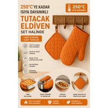 Miabella Home Fırın Eldiveni Fırın Tutacağı Premium Isı Geçirmez Mutfak Eldiveni Tutacak Isıya Dayanıklı Eldiven
