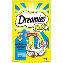 Dreamies Kuru Kedi Ödül Maması, Somonlu ve Peynirli, 60 G