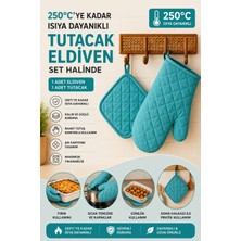 Miabella Home Fırın Eldiveni Fırın Tutacağı Premium Isı Geçirmez Mutfak Eldiveni Tutacak Isıya Dayanıklı Eldiven