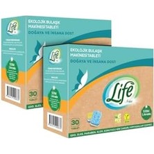 Life By Ekolojik Vegan Bulaşık Deterjanı Tableti 30 Lu x 2 Adet