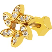 Bilezikci 14 Ayar Altın Piercing Tragus Küpe