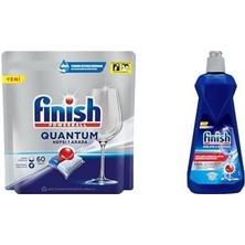 Quantum 60 Kapsül Bulaşık Makinesi Deterjanı Tableti 1 x 60 Kapsül ve Finish Bulaşık Makinesi Parlatıcı & Kurutucu 1 x 400 Ml, 60 Kapsül/ 400 ml