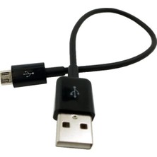Vuralsin38 4568 Micro USB Kısa Data Şarj Kablosu Uyumlu (15 Cm)