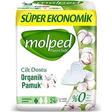 Molped Süper Ekonomik Pure & Soft Pamuklu Hijyenik Ped (1 x 24 Adet)