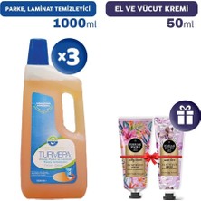 Parke ve Laminat Temizleyici 1000 ml x 3, El Kremleri Hediye