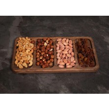 Rabo Craft Masif Ahşap Çerezlik - Kahvaltı - Kahve - Meyve Sunum Tabağı