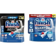 85 Kapsül Bulaşık Makinesi Deterjanı Tableti (1 x 85 Kapsül) ve Finish Quantum 83 Kapsül Bulaşık Makinesi Deterjanı Tableti (1 x 83 Kapsül)