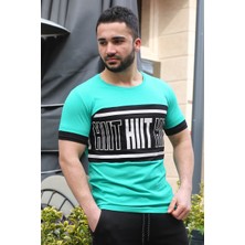 Madmext Bisiklet Yaka Yeşil T-Shirt 3019