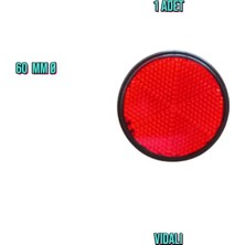 Opersan 60 mm Plastik Vidalı Kırmızı Renk Kedi Gözü Reflektör (Tekli)