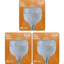 Avarson (3 Adet) Osaka 60W (350W) Sarı Işık E27 Duylu (Kalın Duy) LED Torch Ampul