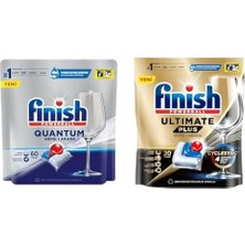 Quantum 60 Kapsül + Finish Plus 20 Kapsül Bulaşık Makinesi Tableti