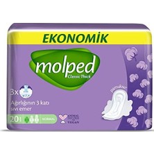 Molped Kalın Hijyenik Ped Normal Ekonomik 20 Adet