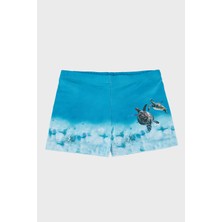 Slipstop Caretta Desenli Beli Lastikli Boxer Mayo Short Erkek Çocuk Mayo Short SR2632000005