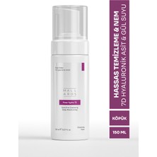 Mallards Rose Hydra 7d, Gül Suyu & 7d Hyaluronik Asit, Arındırıcı ve Yoğun Nemlendirici Yüz Temizleme Köpüğü, 150 ml
