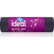 Ideal Battal Boy Çöp Poşeti 7'li 70X95 Cm, Sızdırmaz Yırtılmaz Battal Boy Çöp Torbası, Geri Dönüştürülebilir Atık Torbası, Restoran, Kafe, Ofis, Işyeri, Ev, Mutfak Için Güçlü Çöp Poşeti Torbası