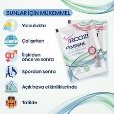 Roozi Kadın Intim Mendilleri – Vajinal Sağlığı Destekler – Ph Dengeli, Aloe Içerikli, Hareket Halinde Hijyen, Koku Giderir – Genital Temizlik Mendilleri – 20LI Ayrı Paketlenmiş Mendil
